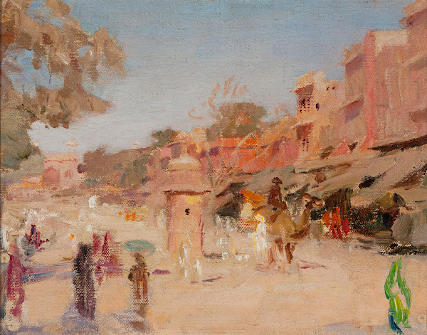 Street in Jaipur From the journey to India 1907