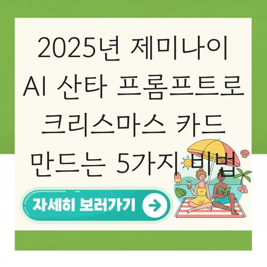 제미나이(Gemini) AI 산타 프롬프트 명령어로 크리스마스 카드 만들기 대표 이미지