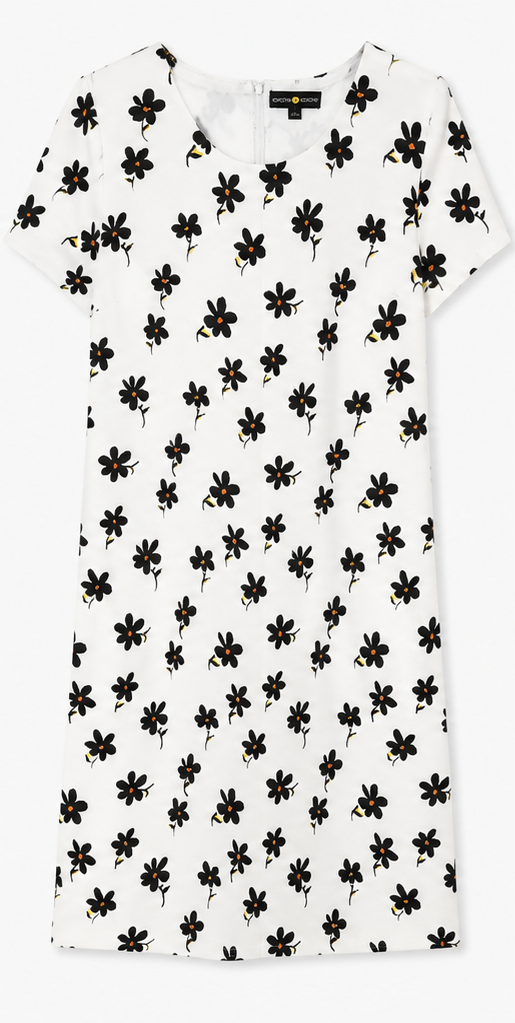 Rochii - Rochie albă Cache Cache cu imprimeu floral - S