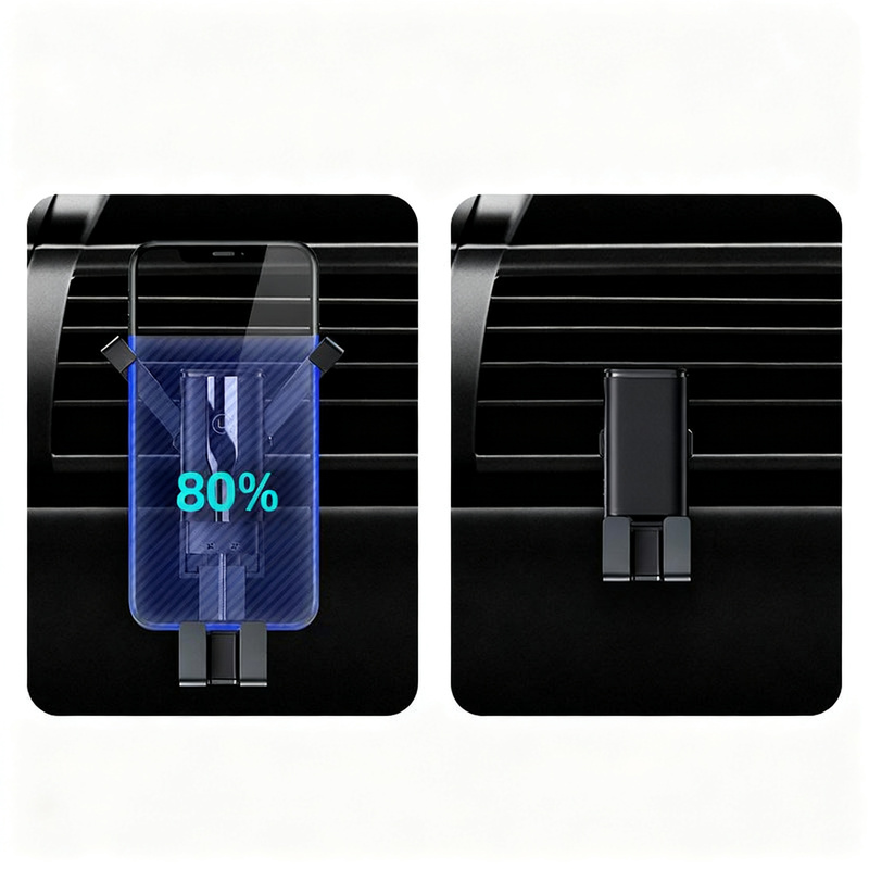Car phone holder for the vent