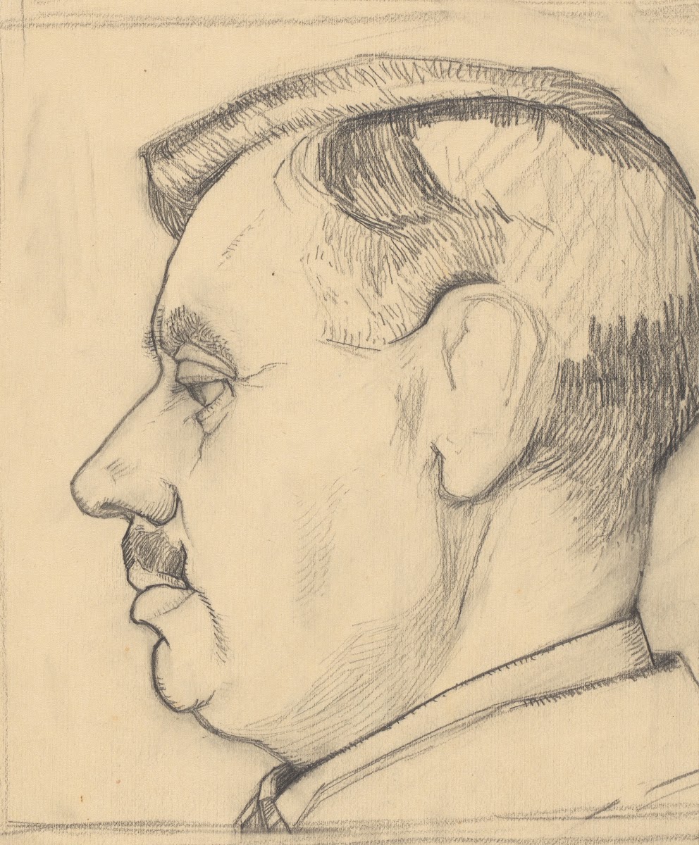 Portrait of a man with a moustache 20th century