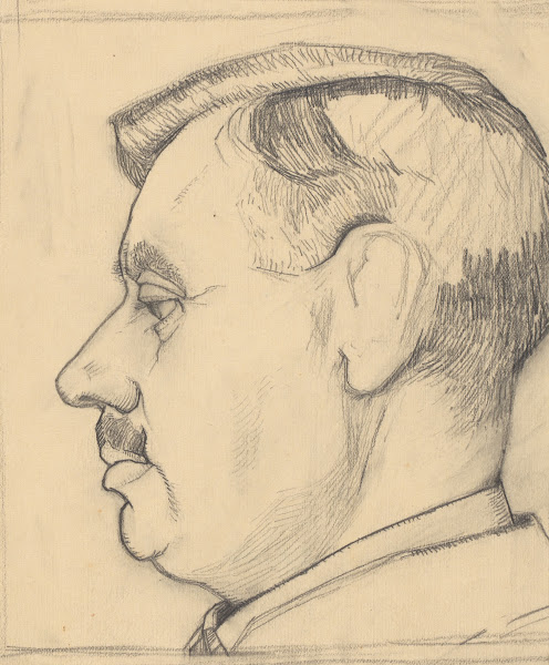 Portrait of a man with a moustache 20th century