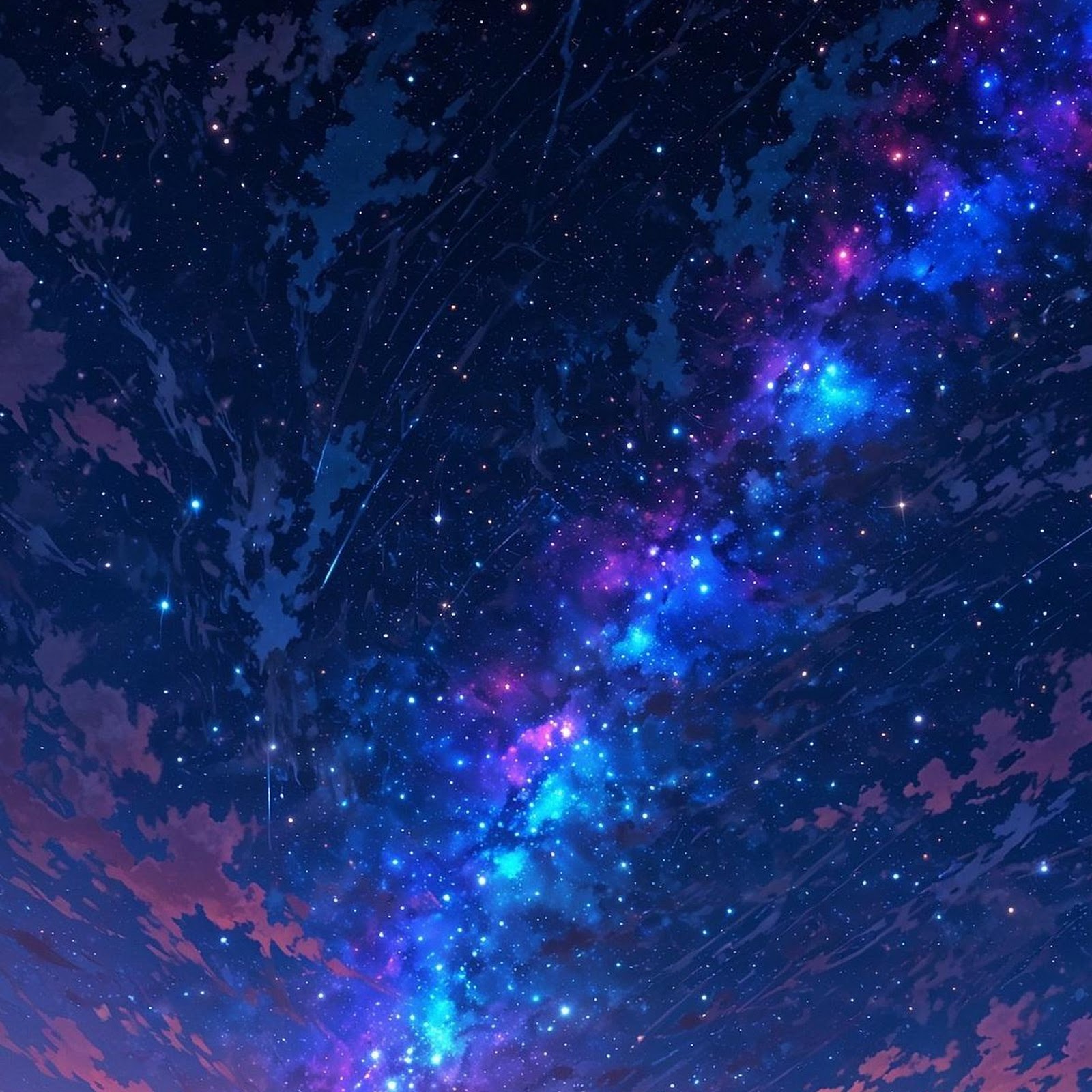 Download Cosmic Path Over Mountain Valley Full HD iPhone