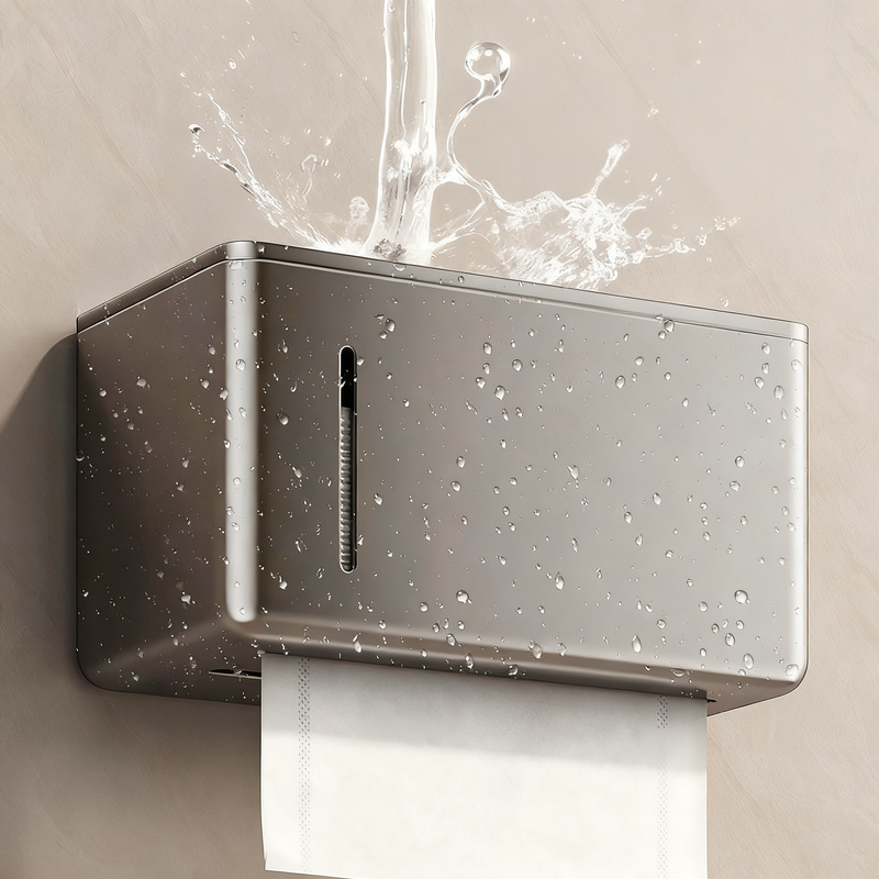 Toilettenpapierhalter, Wandmontage, Aluminium