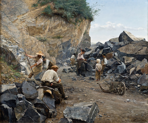 In the Quarry Motif from Switzerland 1886