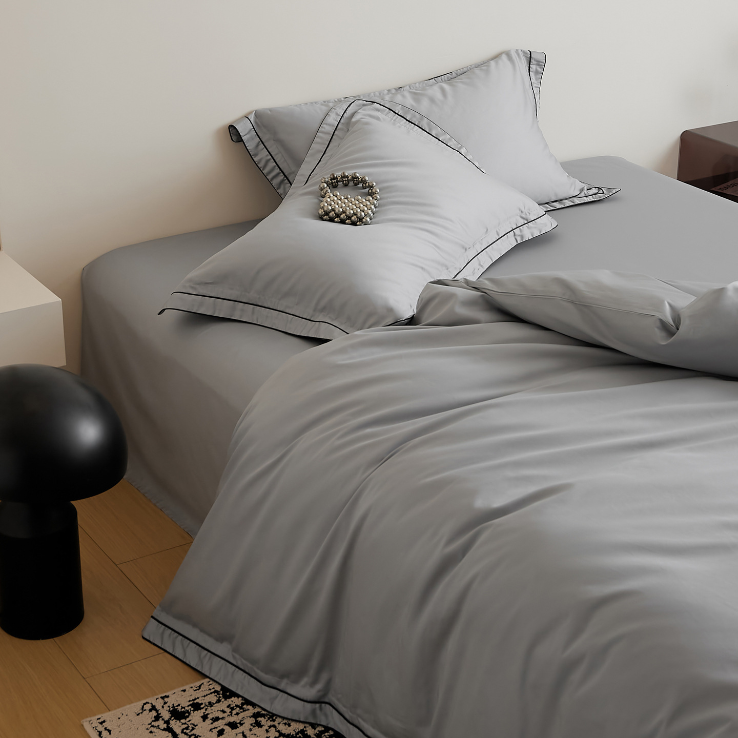 Cotton bedding set, 4-piece, Jacquard