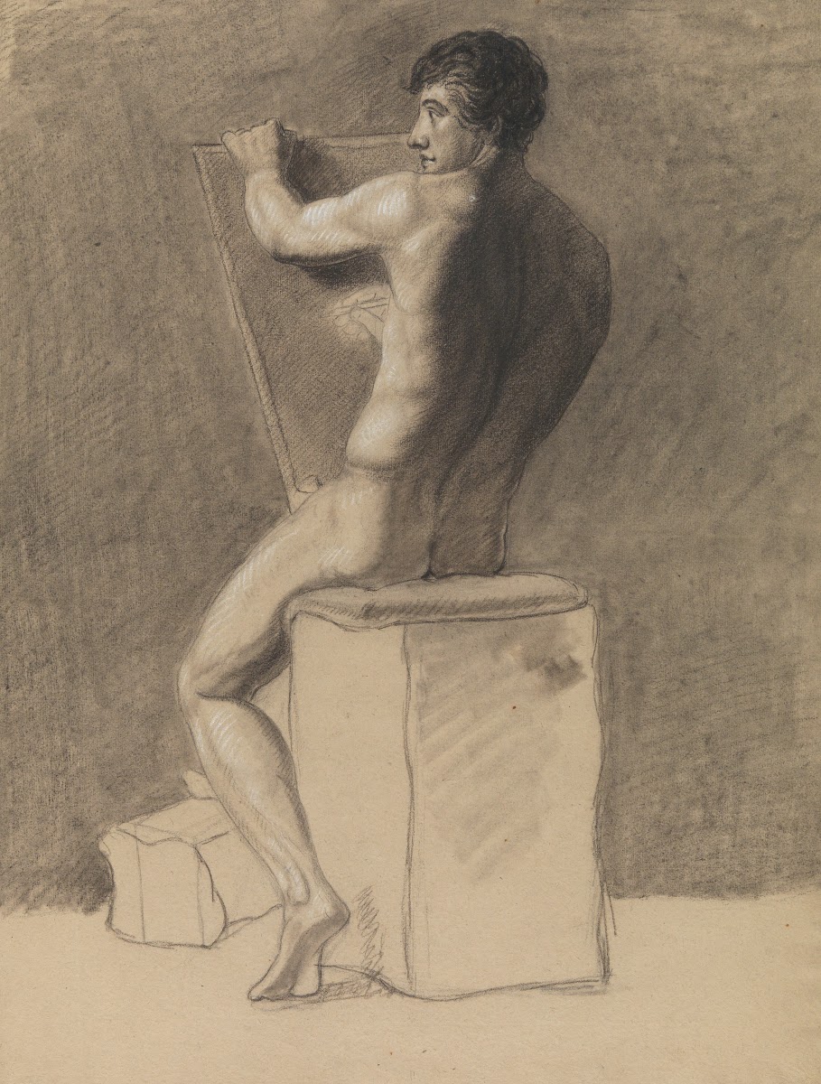 Seated nude 19th century