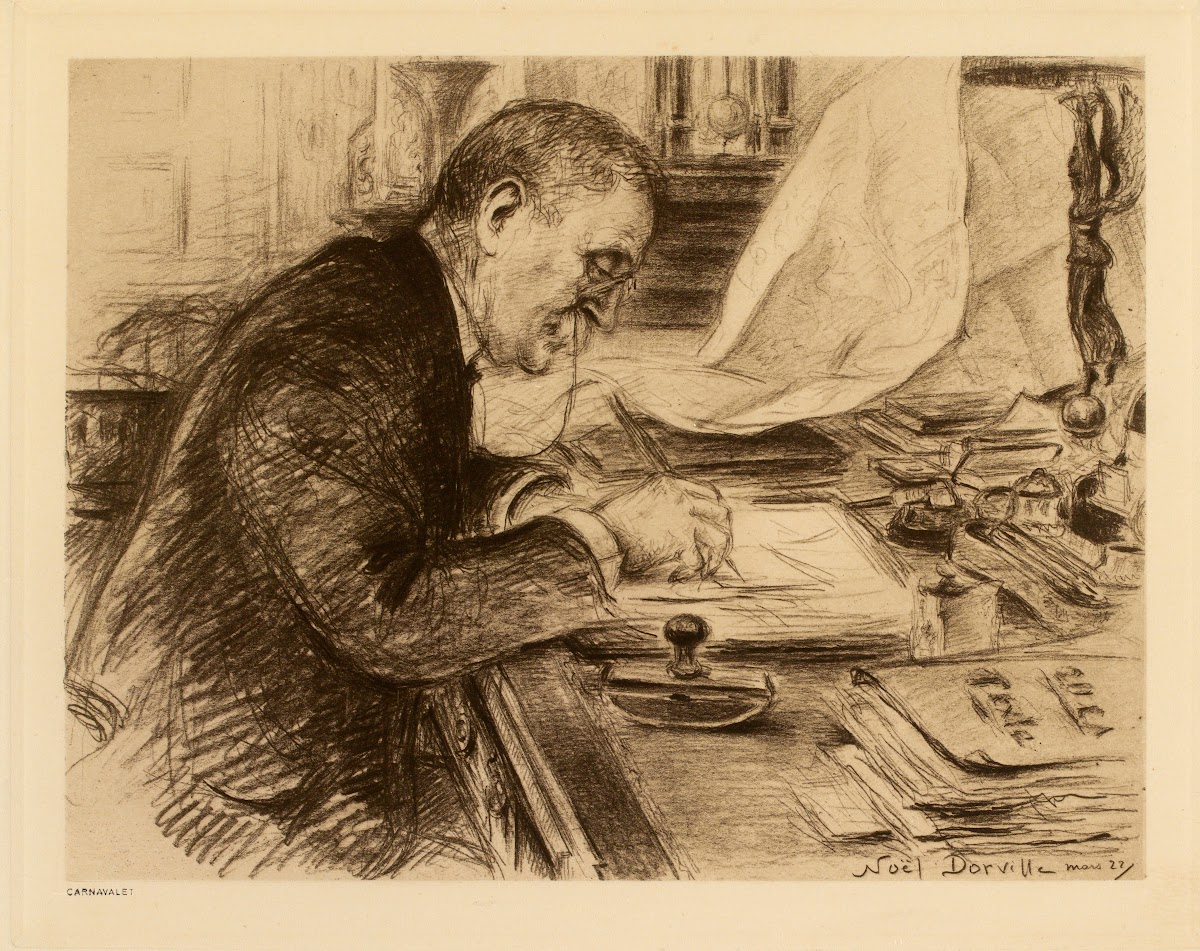 Le MaréChal Foch ÉCrivant À Son Bureau 1922