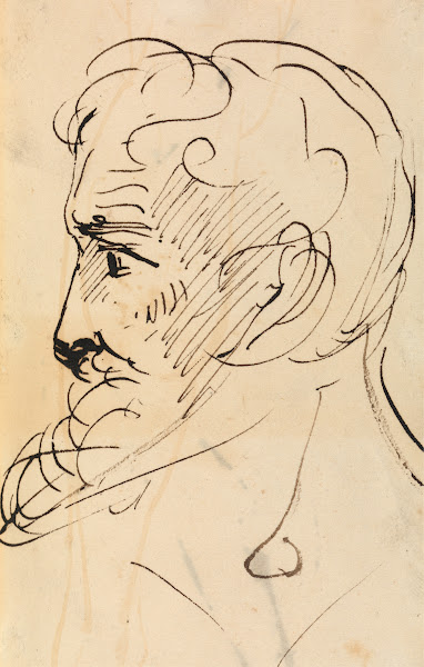 Portrait Study of a Mans Profile