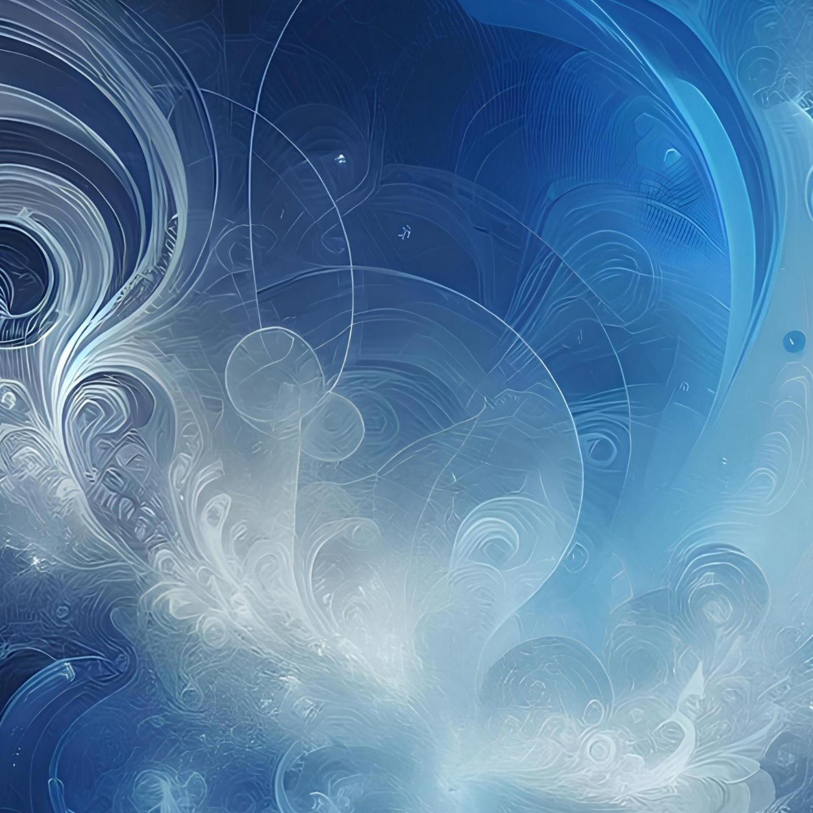 Download Abstract Blue Swirling Patterns 2K iPhone