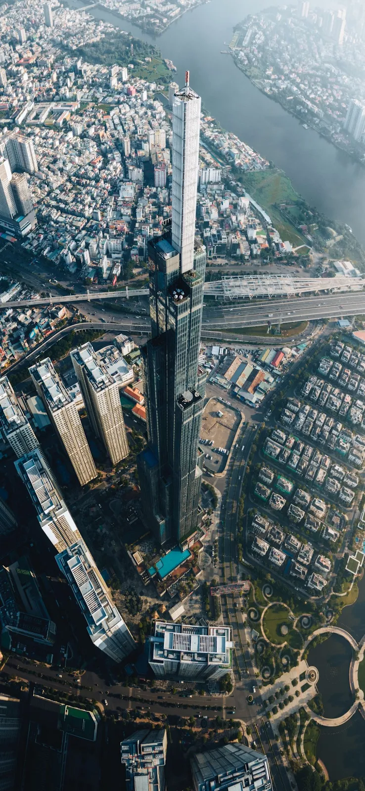 Cityscape, Aerial View, Landmark, Urban Full HD iPhone Wallpaper Background (1080x2340)