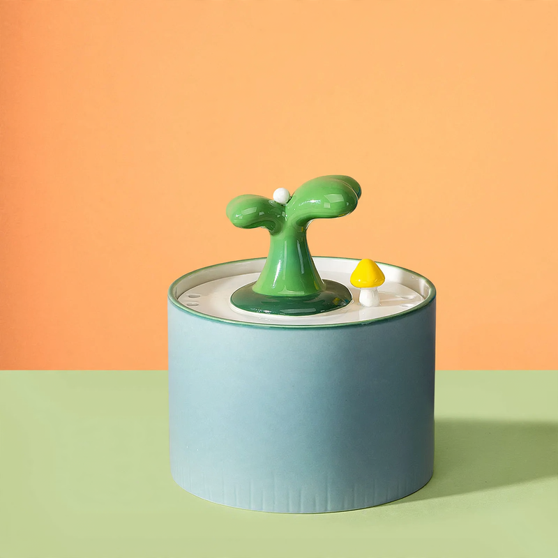 Keramik-Trinkbrunnen mit Filtration und Zirkulation