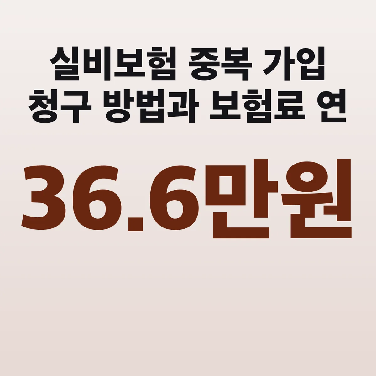 실비보험 중복 가입 청구 방법과 보험료 연 36.6만원