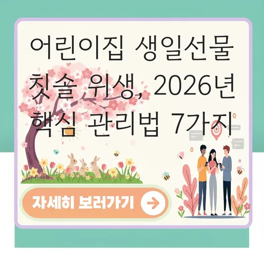 어린이집 생일선물 칫솔 위생 관리법