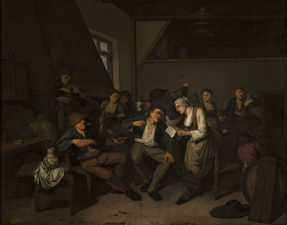 Merry making in a tavern