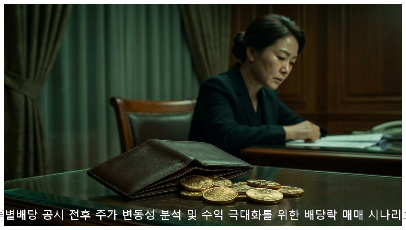 특별배당 공시 전후 주가 변동성 분석 및 수익 극대화를 위한 배당락 매매 시나리오 핵심 안내 및 분석 인포그래픽 (5)