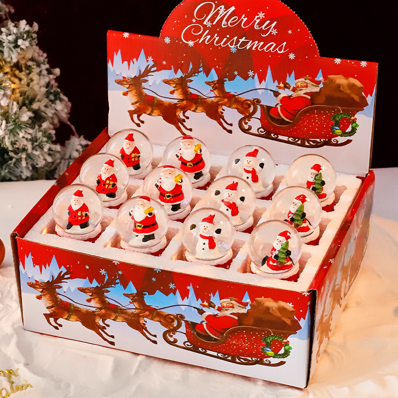 Luminous Christmas Snow Globe with Figures