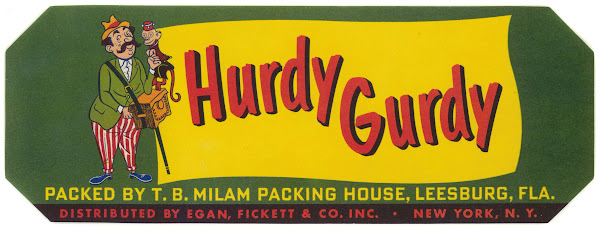 Hurdy Gurdy Produce Label 1940s