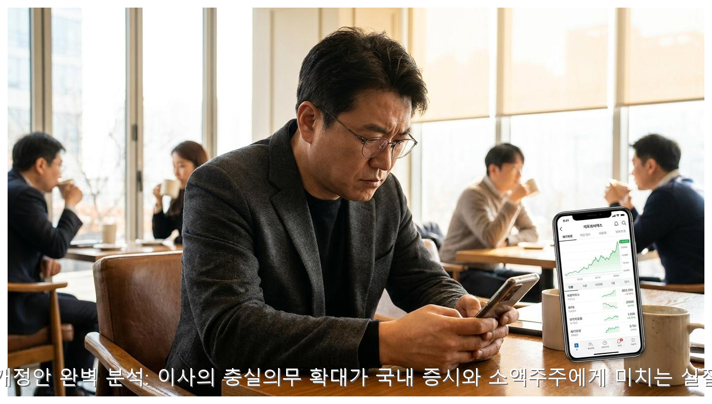 K-상법 개정안 완벽 분석: 이사의 충실의무 확대가 국내 증시와 소액주주에게 미치는 실질적 영향 핵심 안내 및 분석 인포그래픽 (8)