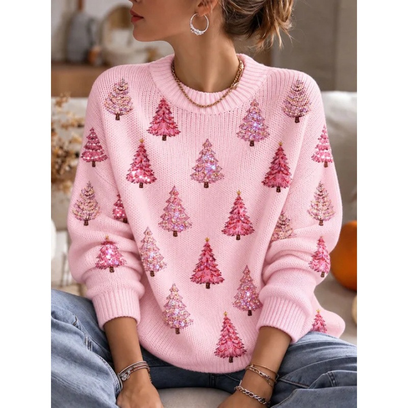 Women's Christmas Sweater with 3D Print