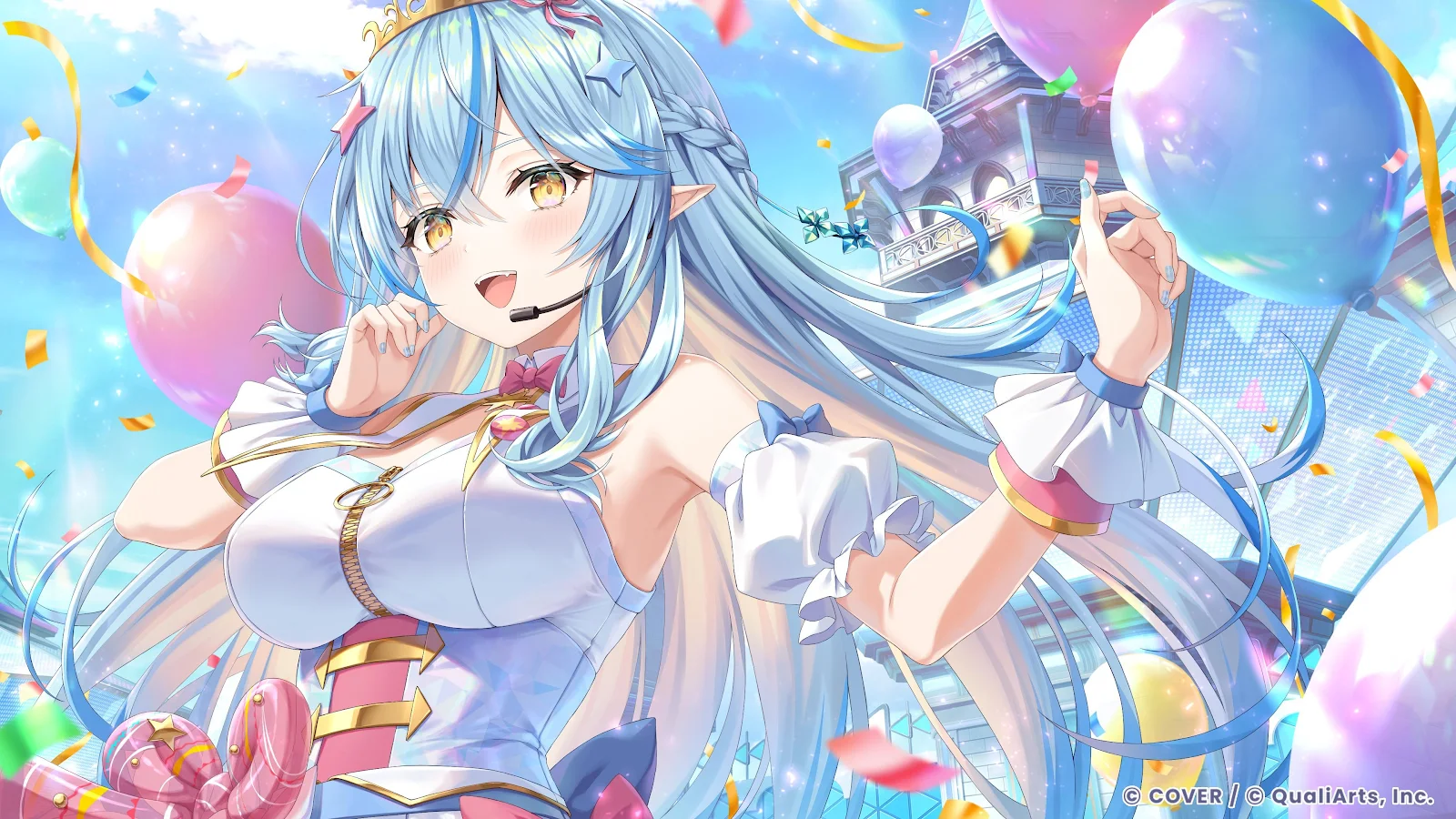 Yukihana Lamy Idol Performance - Anime Illustration 4K Wallpaper (3840x2160)