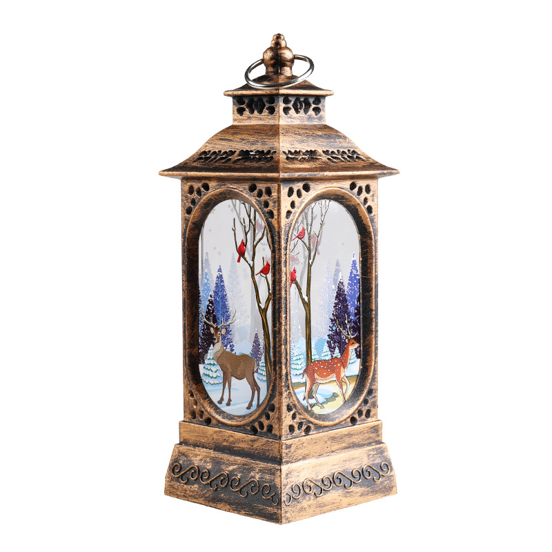 Decorative LED lantern with Christmas motif