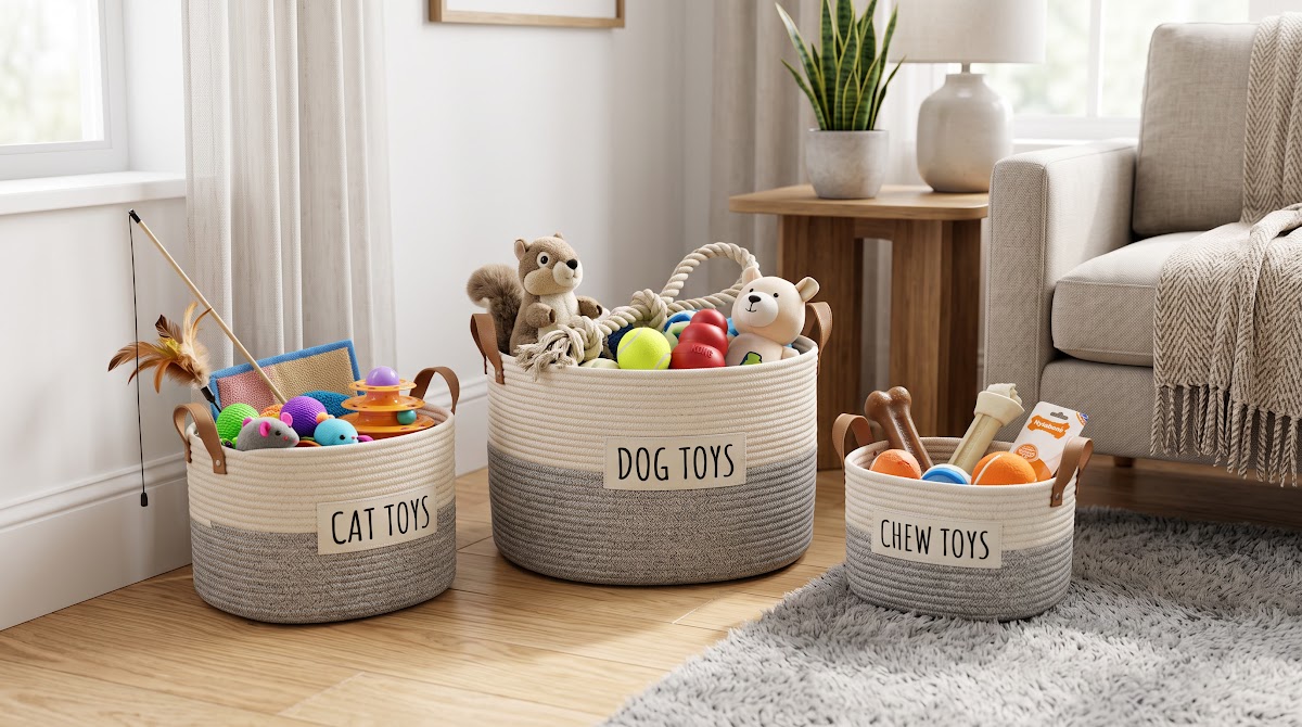 Best Pet Toy Storage Baskets for Living Rooms (2026) - BEST BUDGET — IN CONTEXT