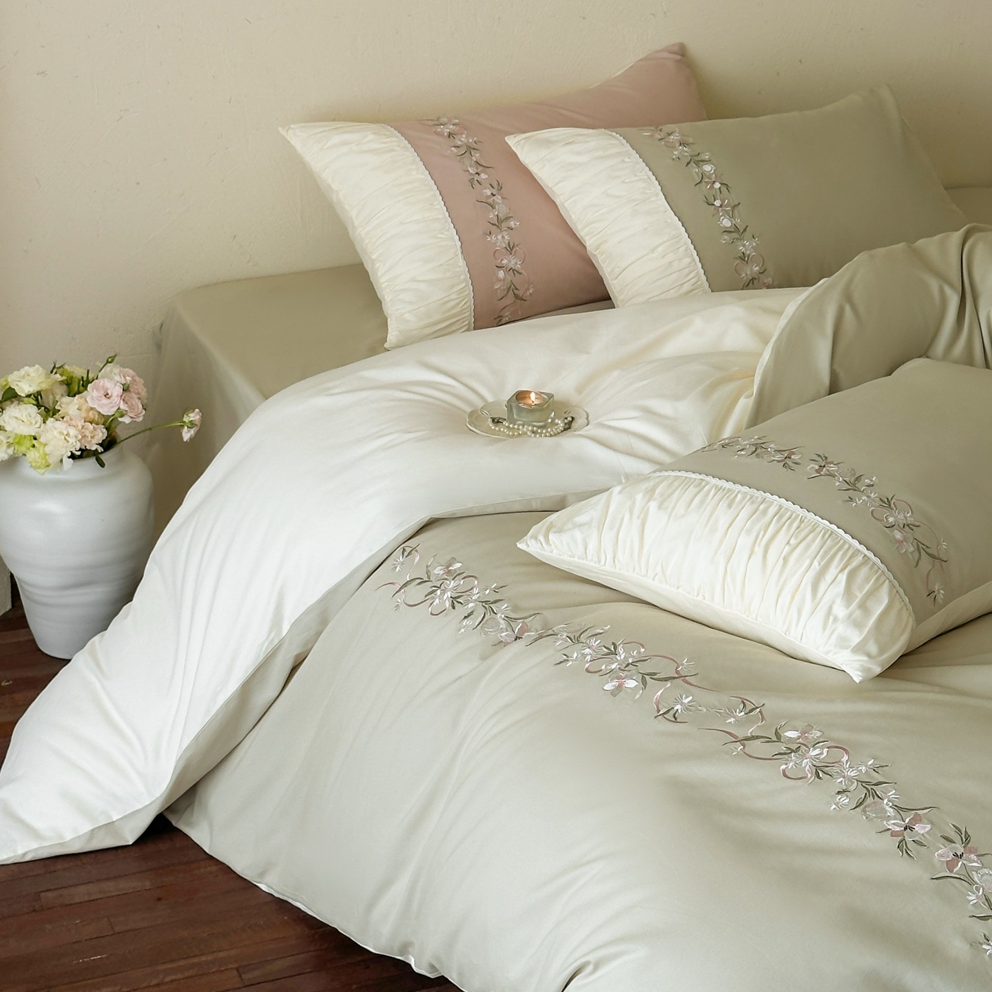 Bedding set, 100s long-staple cotton, brushed
