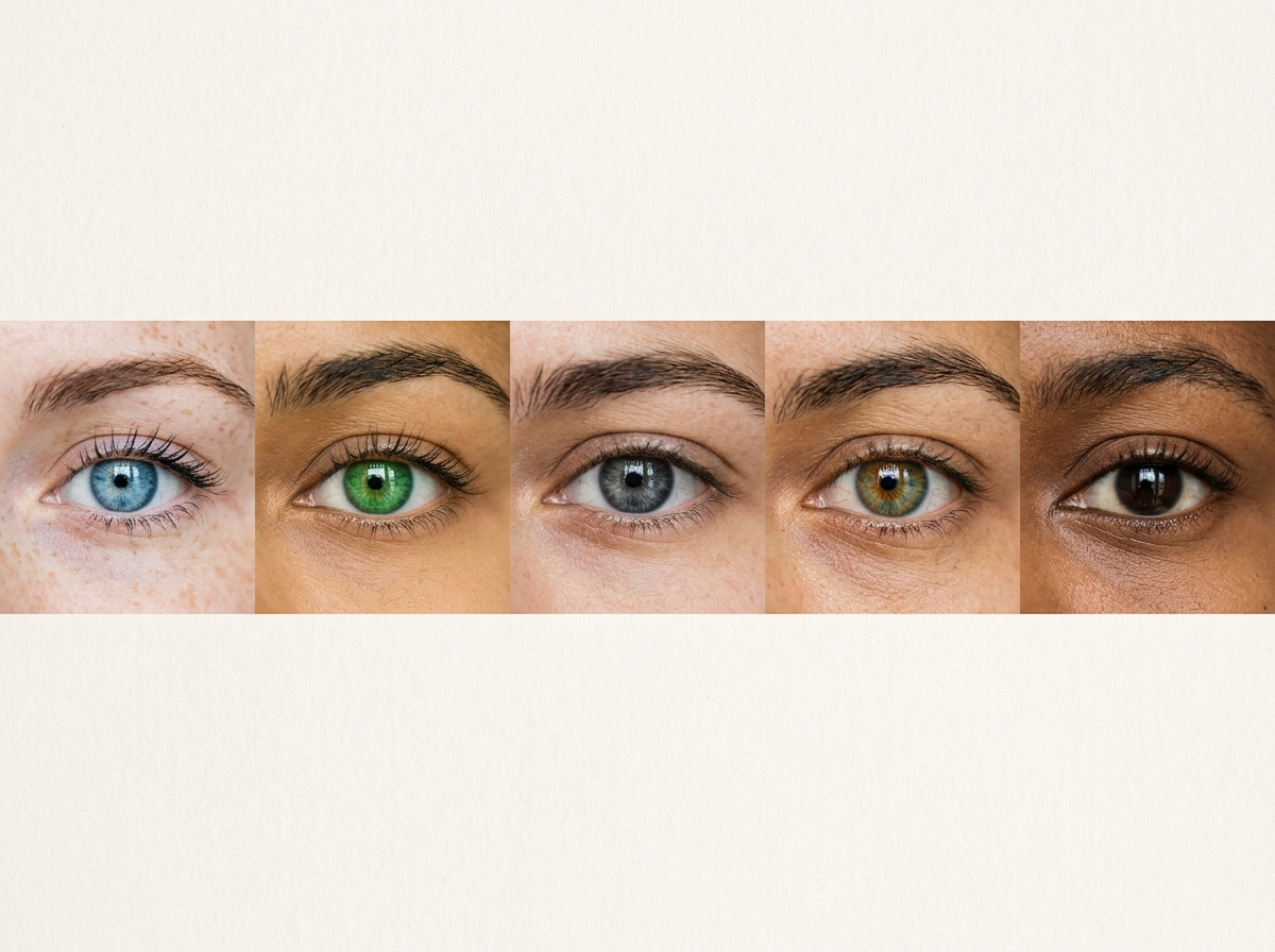 Comparaison de la couleur des yeux avant et après kératopigmentation dans une clinique spécialisée à Paris