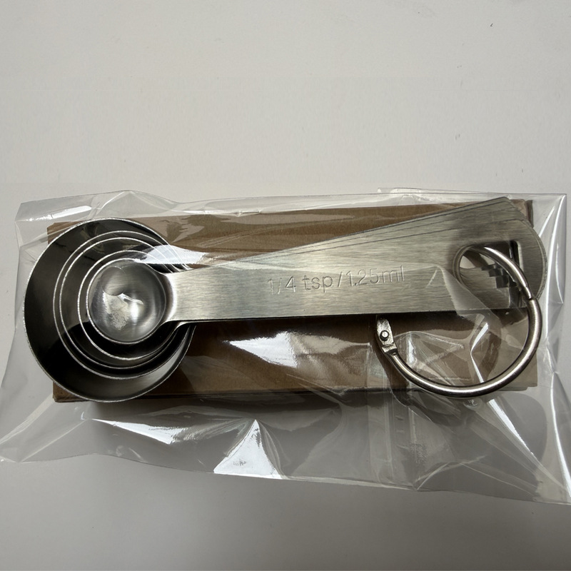 Edelstahl-Messlöffel und Messbecher-Set, 6-teilig