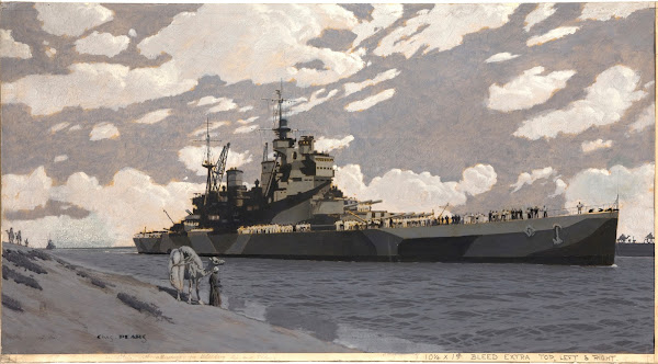 Battleship in Suez Canal HMS Howe between 1939 and 1946