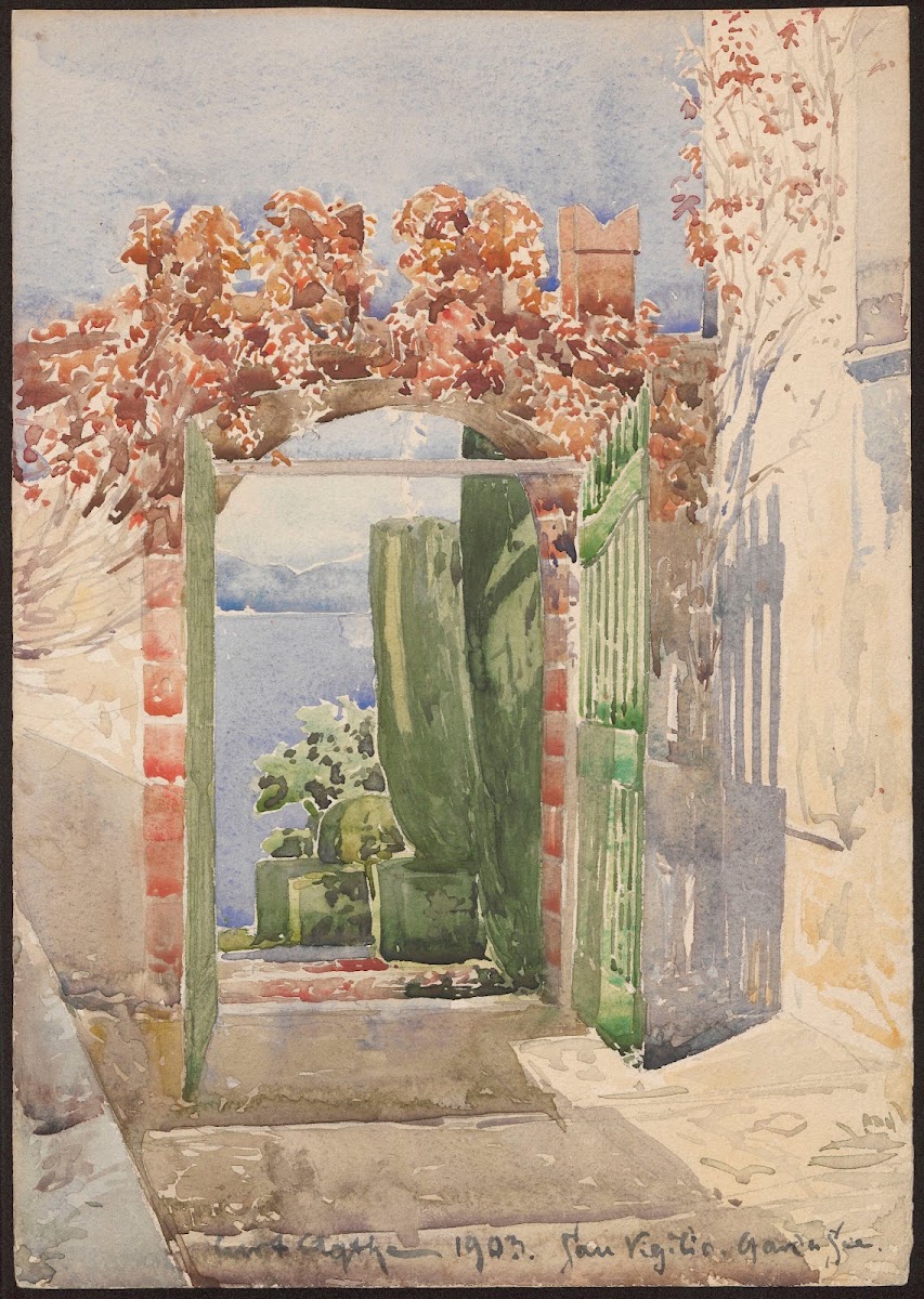 Gate to the San Vigilio Garden on Lake Garda 1903