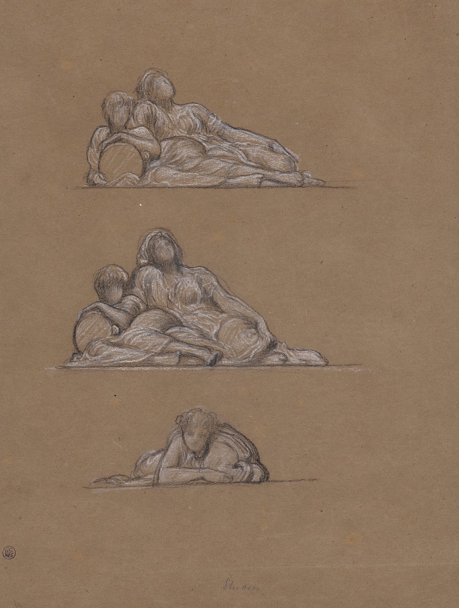 Three figure studies for The Dance