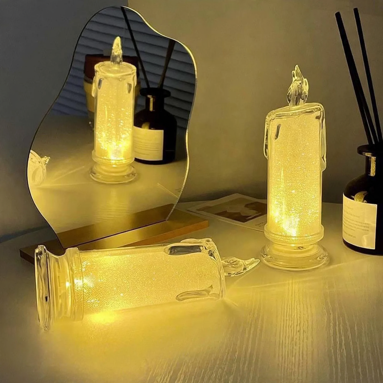 LED Acrylic Candlelight for Atmospheric Decoration