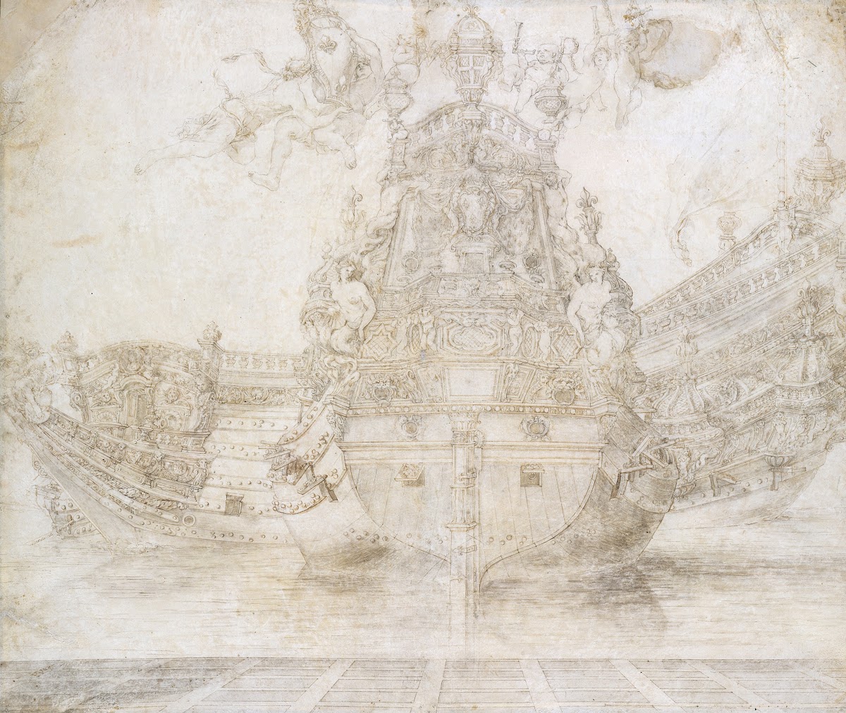 Design for the decoration of a Warship 17th century