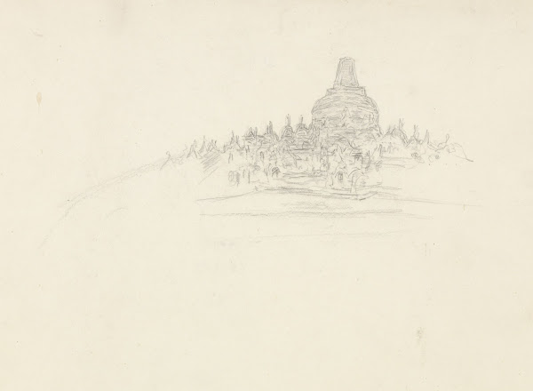 Bovenste verdieping van de Borobúdur 1921   1922