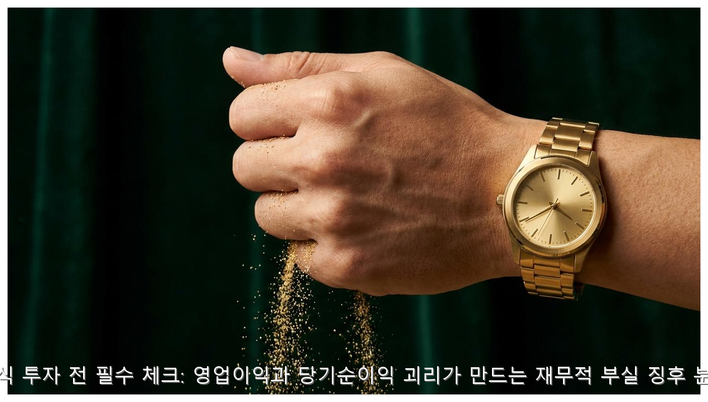 주식 투자 리스크 분석: 영업이익과 당기순이익 괴리의 비밀 핵심 안내 및 분석 인포그래픽 (5)