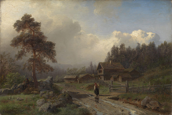 Norwegian Landscape in Rain 1857