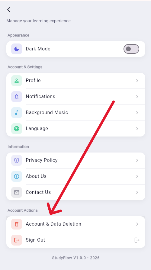 Account Management Actions Route