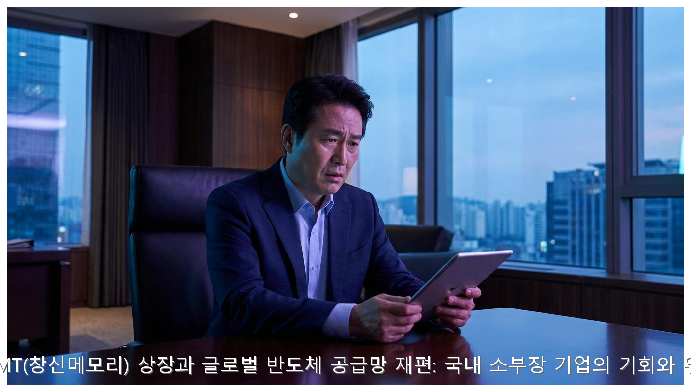 중국 CXMT(창신메모리) 상장과 글로벌 반도체 공급망 재편: 국내 소부장 기업의 기회와 위기 분석 핵심 안내 및 분석 인포그래픽 (2)