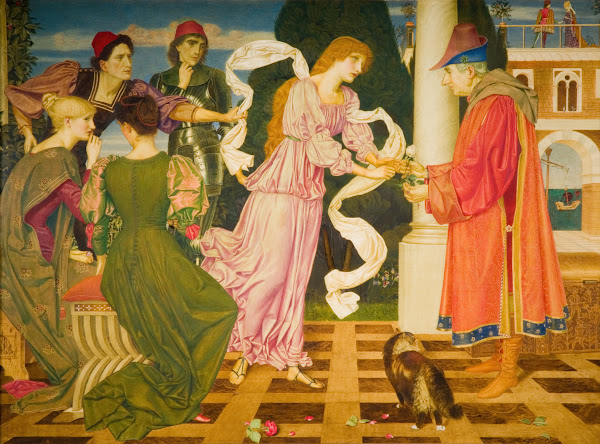 Beauty Receiving the White Rose from her Father 1899