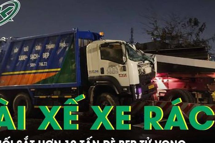 Xe rác bị khối sắt hơn 10 tấn đè bẹp, tài xế tử vong thương tâm - Báo Sức Khỏe &amp; Đời Sống