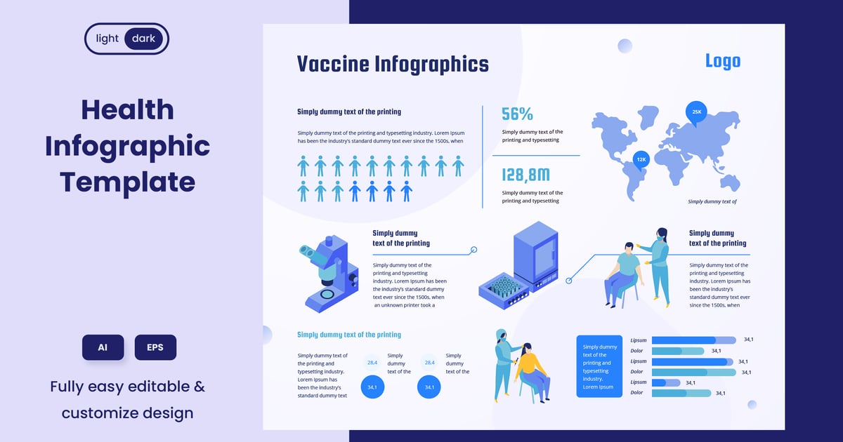 Healthcare Infographic Template: Vaccine Free Download – Envato Elements