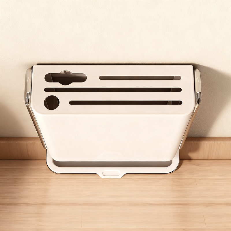 Wall-mounted knife and cutlery rack made of carbon steel