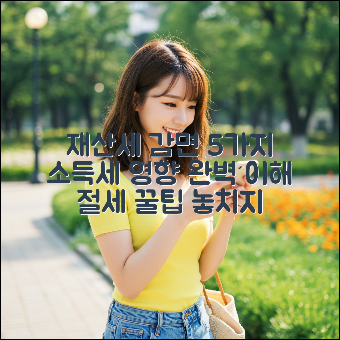 재산세 감면 5가지, 소득세 영향 이해