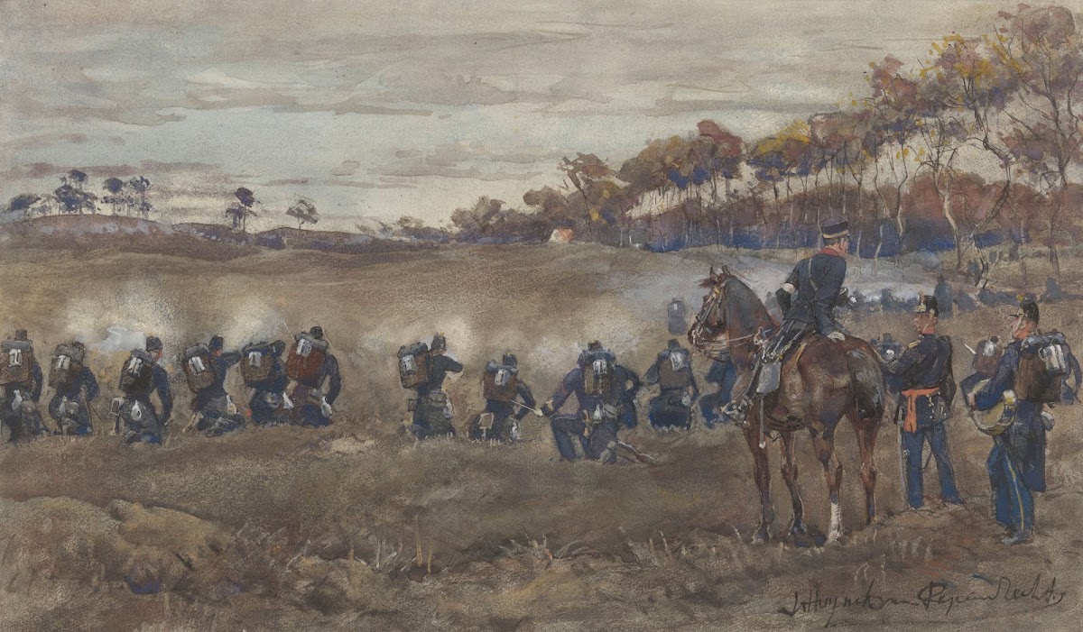 Schietoefeningen van de infanterie op de heide 1868   1933