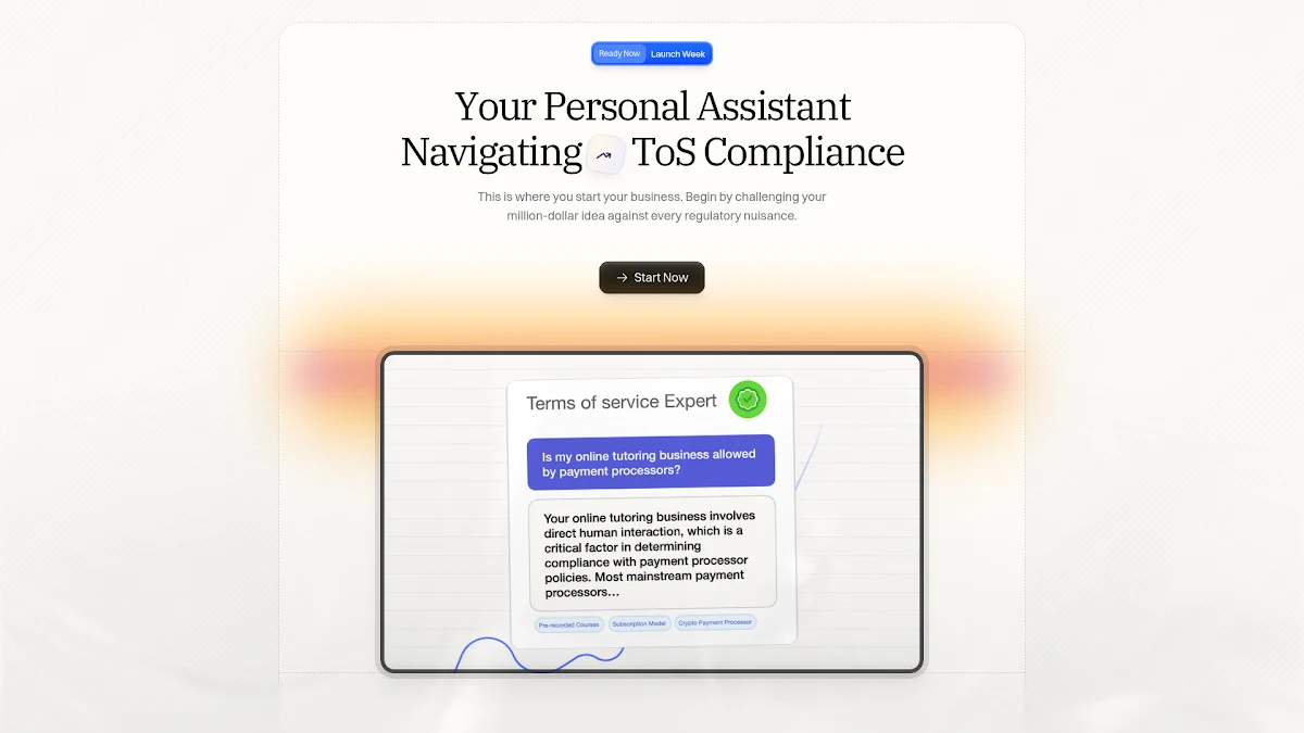 Captura de Terms of Service Expert