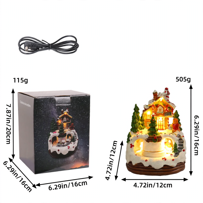 Illuminated music house decor with night light function