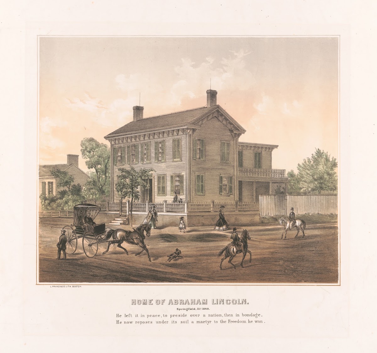 Home of Abraham Lincoln Springfield Ills 1860 1865 1870