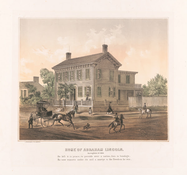 Home of Abraham Lincoln Springfield Ills 1860 1865 1870